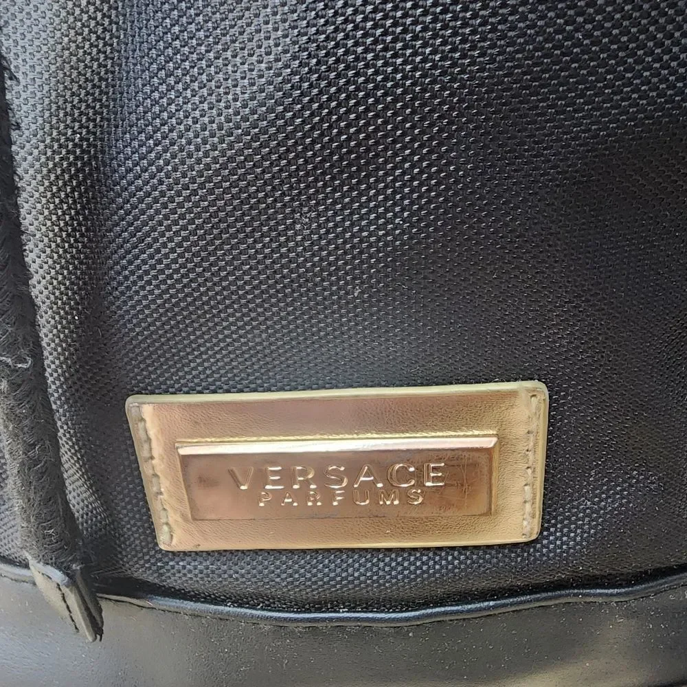 Versace Parfums Black Nylom Backpack